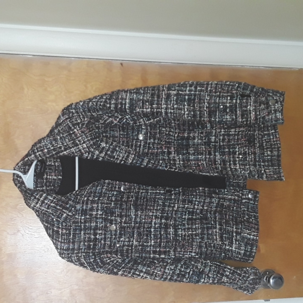 Metallic Plaid Tweed Forever 21 Jacket